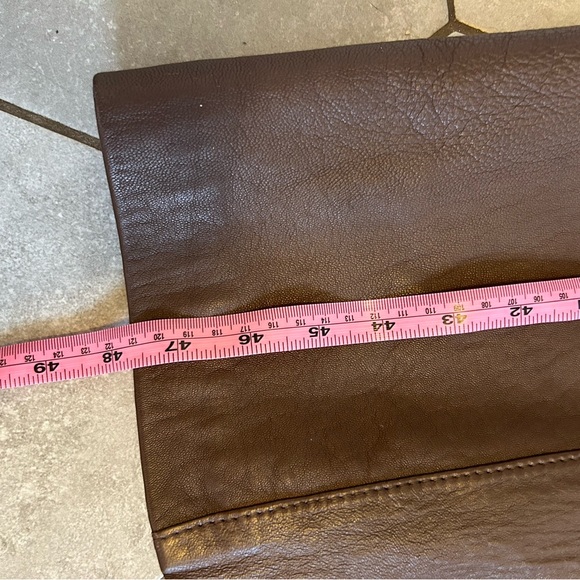 Johnathan Paris Leather Dark Brown Women's swing coat size Large - Picture 5 of 9